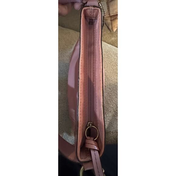 COACH Pink Patent Leather ZOE Hobo Handbag Top Handle Pouch Pebbled Purse #41869 - Picture 11 of 11